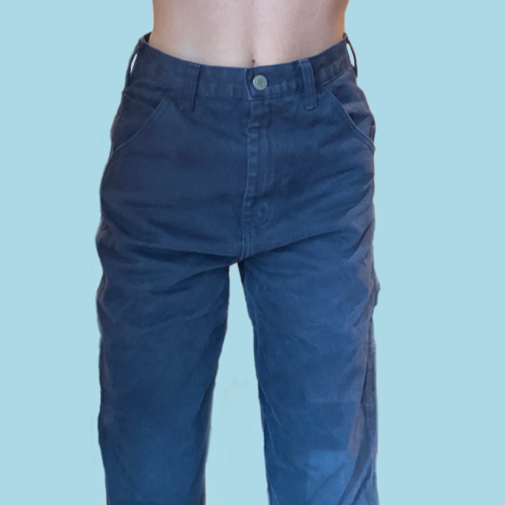 Navy blue John Gault painters pants.